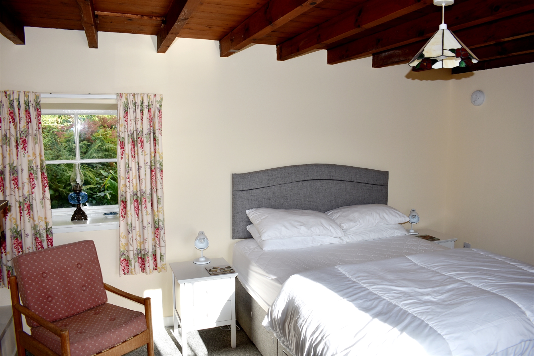 Bedroom with original beamed ceiling